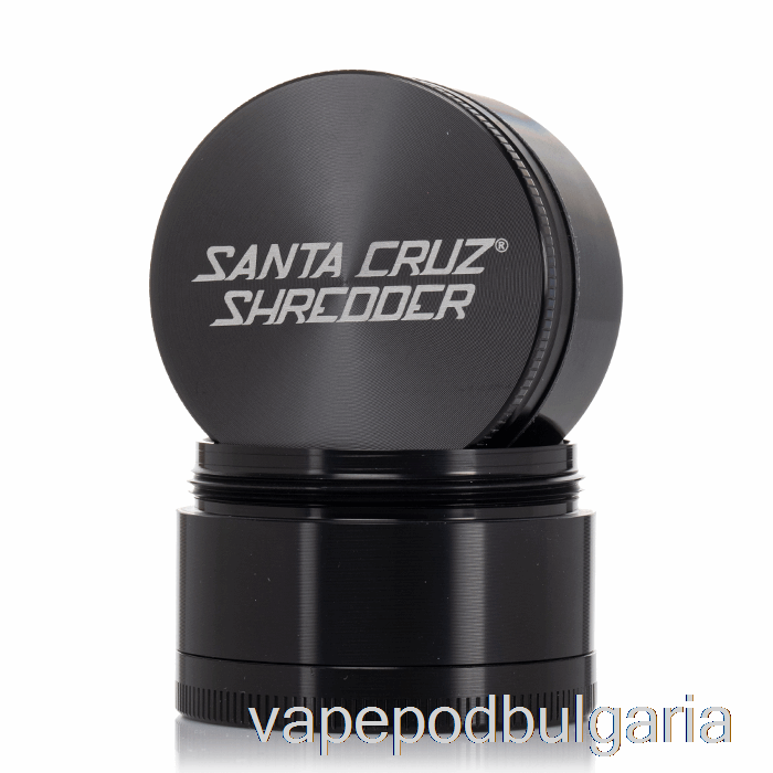 Vape Bulgaria Santa Cruz шредер 2,2 инча среден мелница от 4 части черна (53 мм)